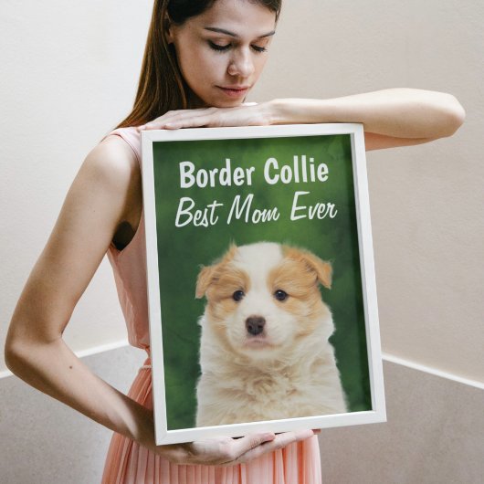 Border Collie Best Mam Poster