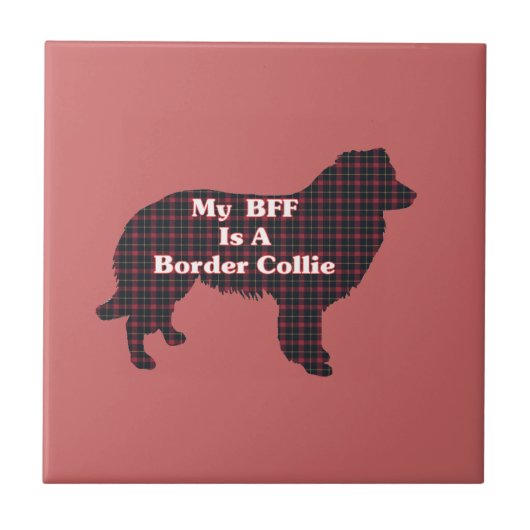 Border Collie BFF Tegeltje (Voorkant)