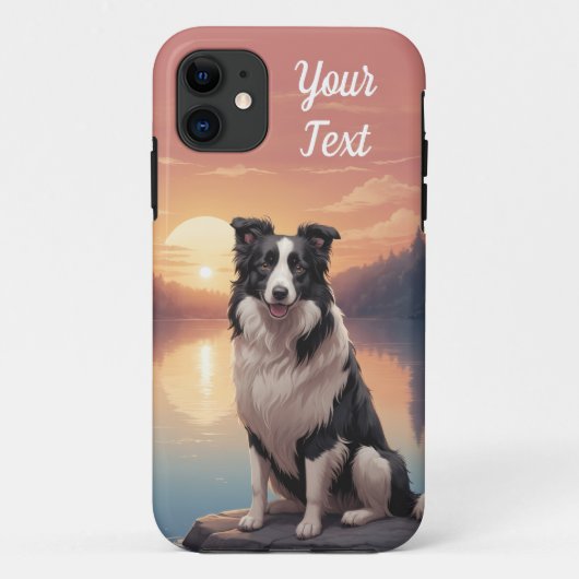 Border Collie bij het meer Case-Mate iPhone Case (Achterkant)