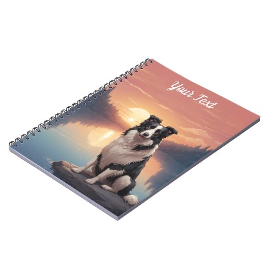 Border Collie bij Lake Notitieboek (Linkerzijde)