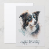 Border Collie Birthday Kaart (Voorkant / Achterkant)