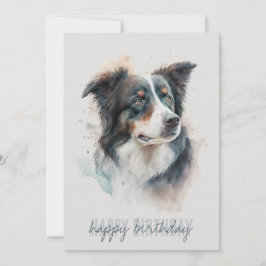 Border Collie Birthday Kaart