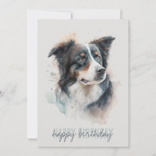 Border Collie Birthday Kaart