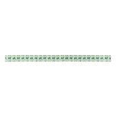 Border Collie Birthday Satin Ribbon in Green Satijnen Lint (Voorkant)