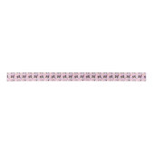 Border Collie Birthday Satin Ribbon in Pink Satijnen Lint (Voorkant)