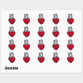 Border Collie (blauwe merle) Love Ronde Sticker (Vel)