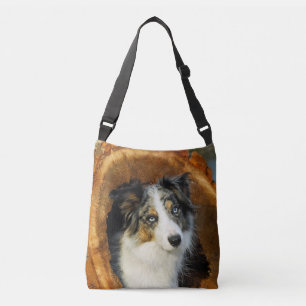 Border Collie Blue Merle Dog Cute Portrait Photo - Crossbody Tas