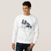 Border Collie Blue Merle Sweatshirt (Voorkant volledig)