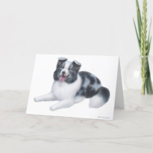 Border Collie Blue Merle Wenskaart Kaart