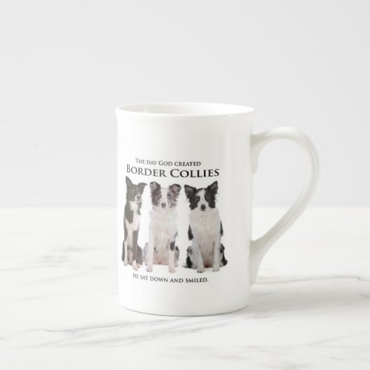 Border Collie Bone China Mok (Rechts)