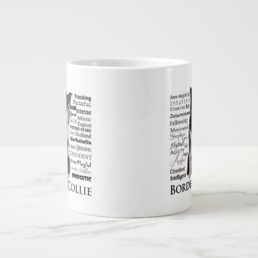Border Collie Breed Traits Jumbo Mok (Voorkant)