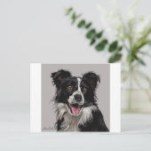 Border Collie Briefkaart (Staand voorkant)