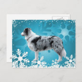 Border Collie Briefkaart~Kerst Feestdagenkaart (Voorkant / Achterkant)