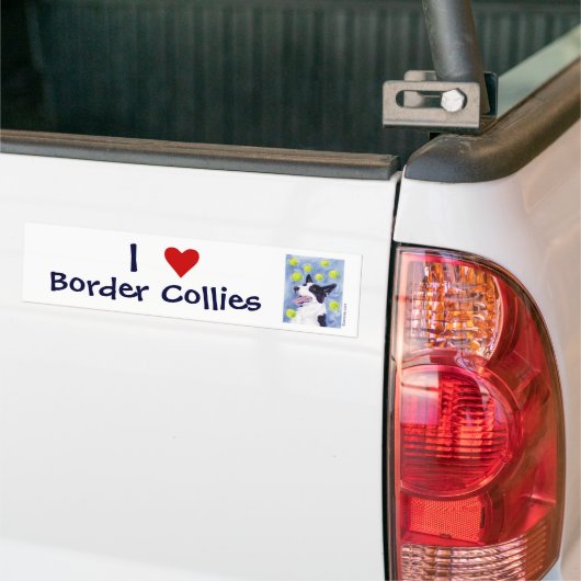 Border Collie Bumpersticker (Op Truck)