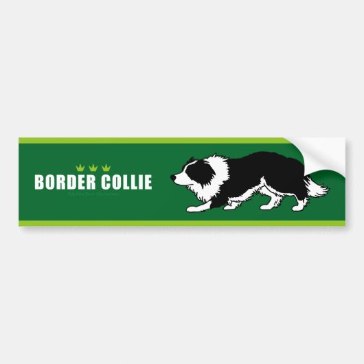 Border Collie Bumpersticker (Voorkant)
