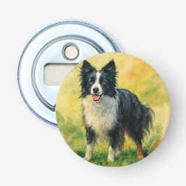 Border Collie Button Flesopener