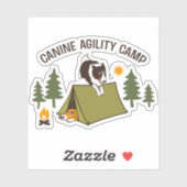 Border Collie Canine Agility Camp Fun Dog Sticker (Vel)