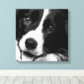 Border Collie Canvas Afdruk (Insitu (Houten vloer))