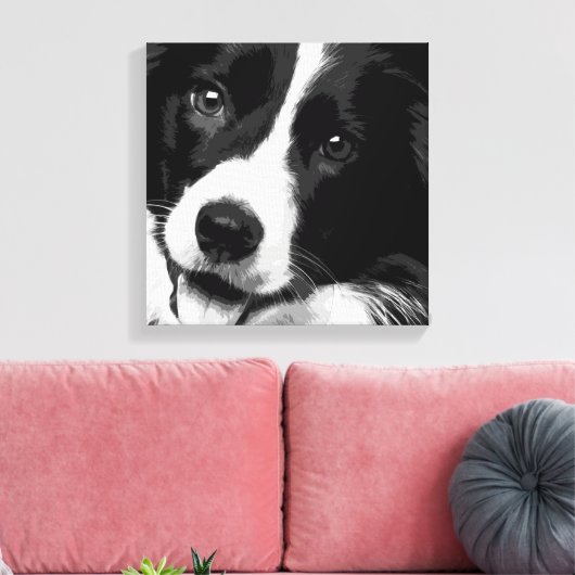 Border Collie Canvas Afdruk (Insitu (Woonkamer))