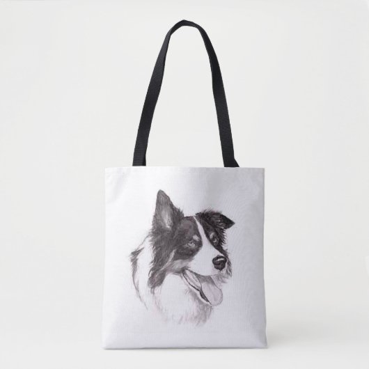 Border Collie Canvas tas (Voorkant)