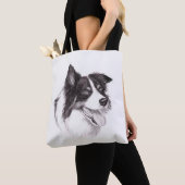 Border Collie Canvas tas (Dichtbij)