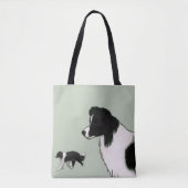 Border Collie Canvas tas (Voorkant)