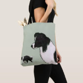 Border Collie Canvas tas (Dichtbij)
