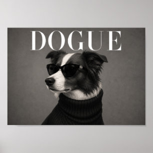 Border Collie Chique Mode Honden Kunstprint Poster
