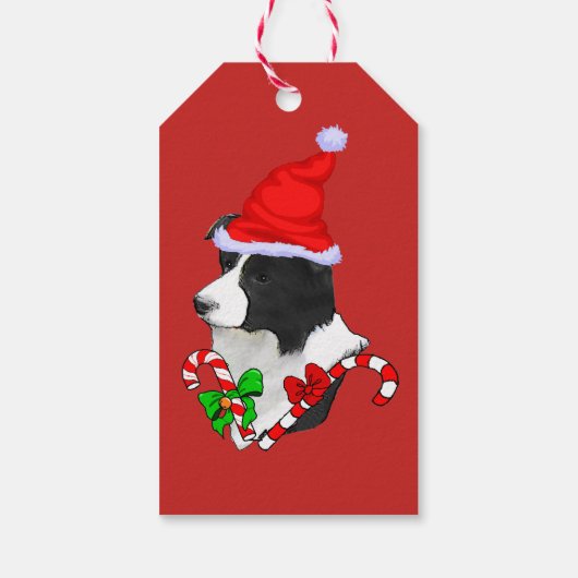 Border Collie Christmas Cadeaulabel (Achterkant)