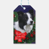 Border Collie Christmas Cadeaulabel (Achterkant)