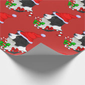Border Collie Christmas Cadeaupapier (Hoek)