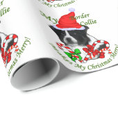 Border Collie Christmas Cadeaupapier (Rol Hoek)