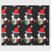 Border Collie Christmas Cadeaupapier (Vlak)
