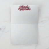 Border Collie Christmas Cookie Card Kaart (Binnen)