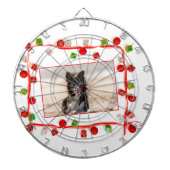 Border Collie Christmas Dartbord (Voorkant)