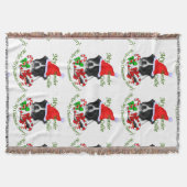 Border Collie Christmas Deken (Voorkant)