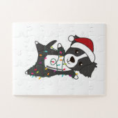 Border Collie Christmas Dog Winter Animals Dogs Legpuzzel (Horizontaal)