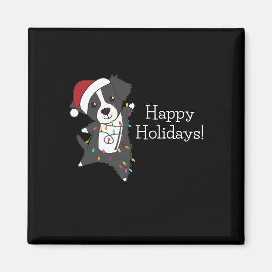 Border Collie Christmas Dog Winter Animals Dogs Magneet (Voorkant)