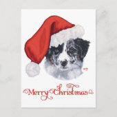 Border Collie Christmas Feestdagenkaart (Voorkant)