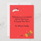 Border Collie Christmas Feestdagenkaart (Achterkant)