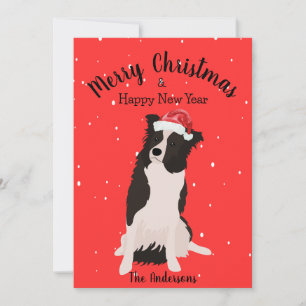 Border Collie Christmas Feestdagenkaart