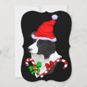 Border Collie Christmas Feestdagenkaart (Voorkant)