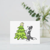 Border Collie Christmas Feestdagenkaart (Staand voorkant)
