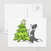 Border Collie Christmas Feestdagenkaart (Voorkant / Achterkant)