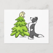 Border Collie Christmas Feestdagenkaart (Voorkant)