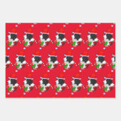 Border Collie Christmas Inpakpapier Vel (Voorkant 2)