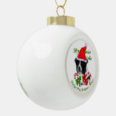 Border Collie Christmas Keramische Bal Ornament (Links)