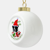 Border Collie Christmas Keramische Bal Ornament (Rechts)