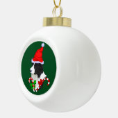 Border Collie Christmas Keramische Bal Ornament (Rechts)