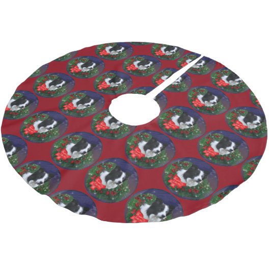 Border Collie Christmas Kerstboom Rok (Gekanteld)